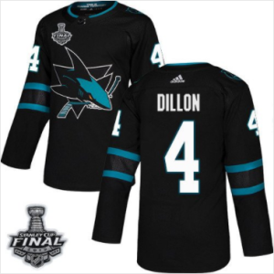 Sharks #4 Brenden Dillon Schwarz 2019 Stanley Cup Final Stitched